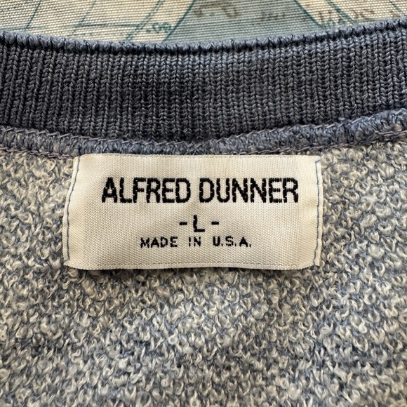 VTG! Alfred Dunner Blue White Plaid Preppy Button Up Knit Cardigan L USA 80s - Picture 2 of 15